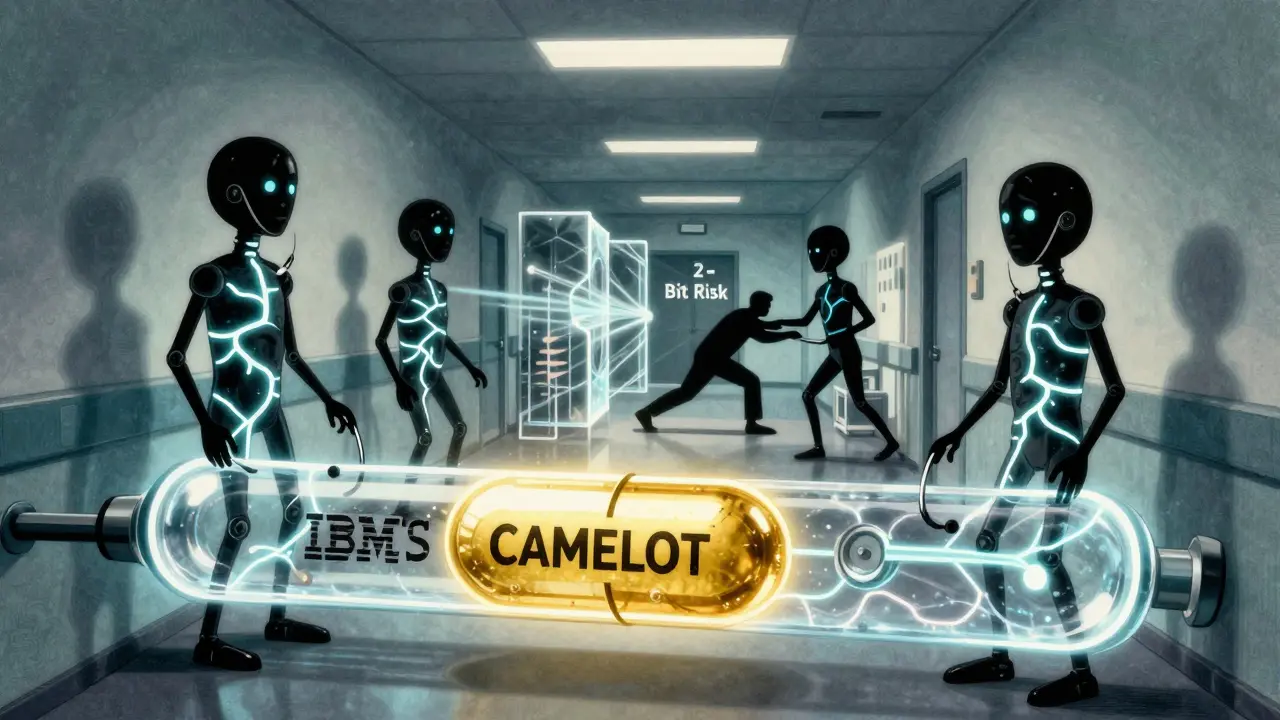 Four medical LLMs sharing memory in a hospital setting, enhanced by IBM's CAMELoT buffer