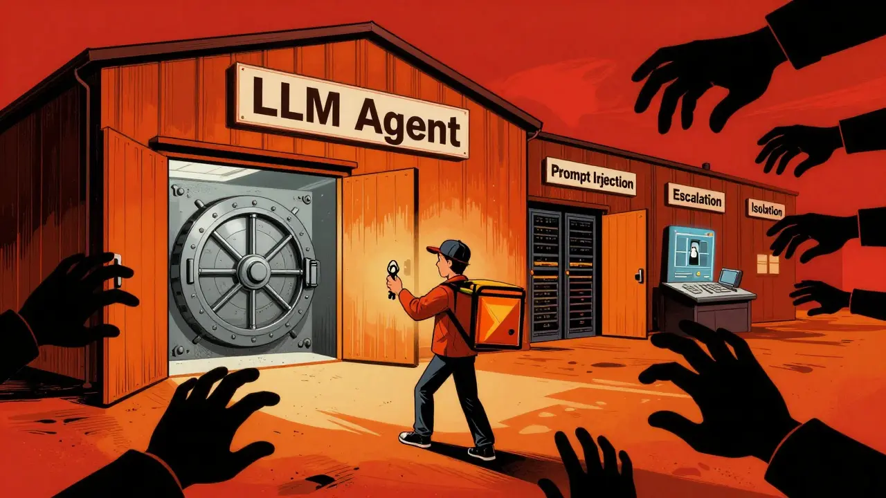 Security Risks in LLM Agents: Injection, Escalation, and Isolation