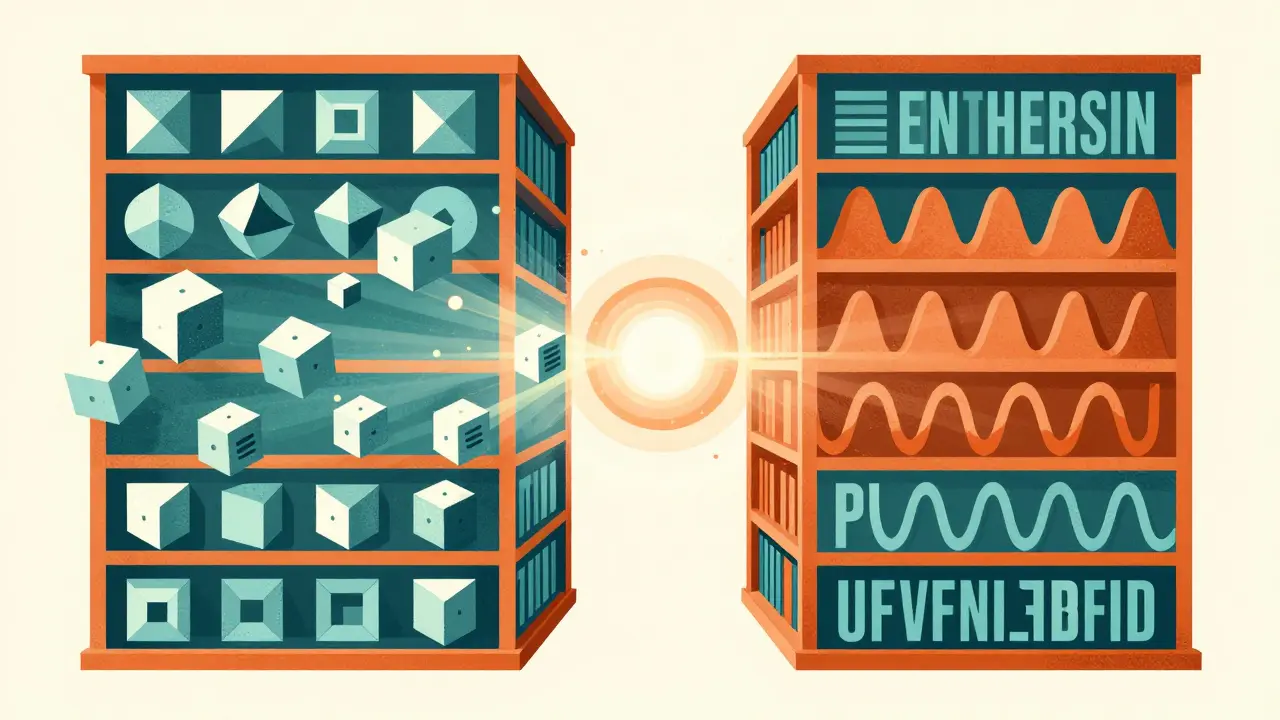 Abstract neural network connecting visual and text vectors.