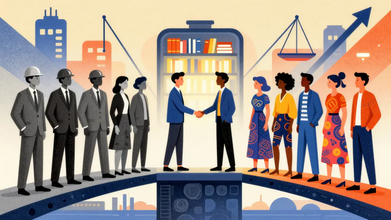 Engineers and creatives collaborating on a shared platform