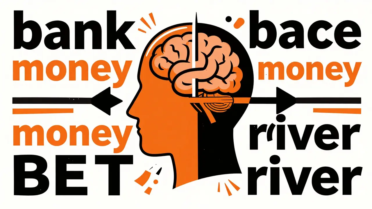 Graphic illustration of a head with bidirectional arrows, showing contextual language understanding.
