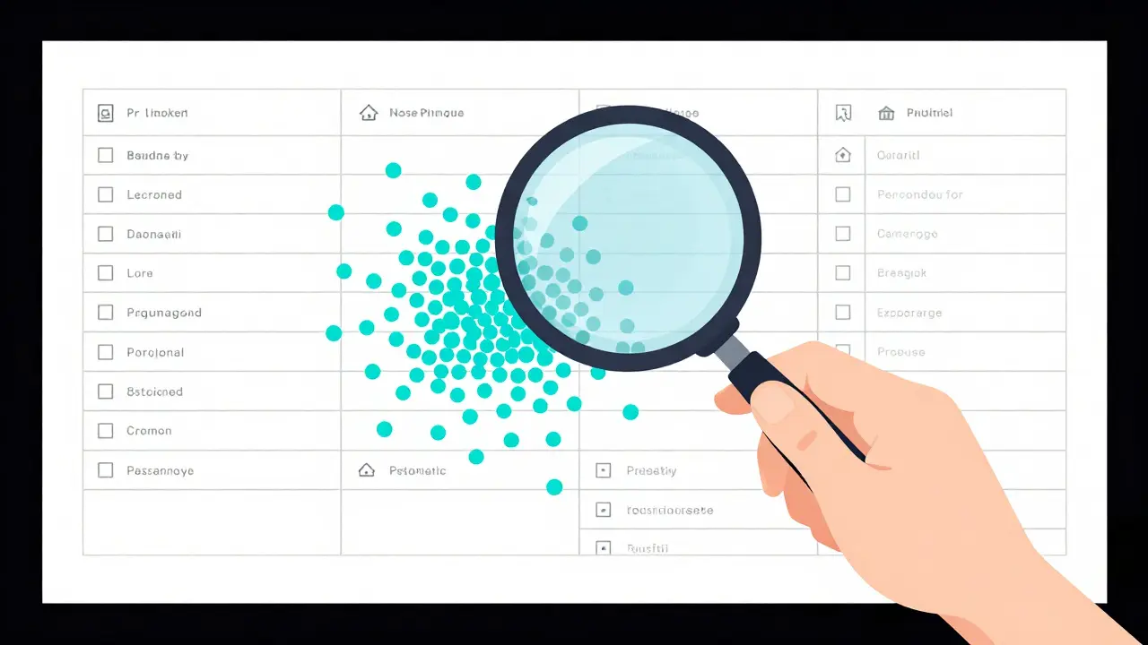 Structured grid organizing data, illustrating efficiency gains from prompt templates.