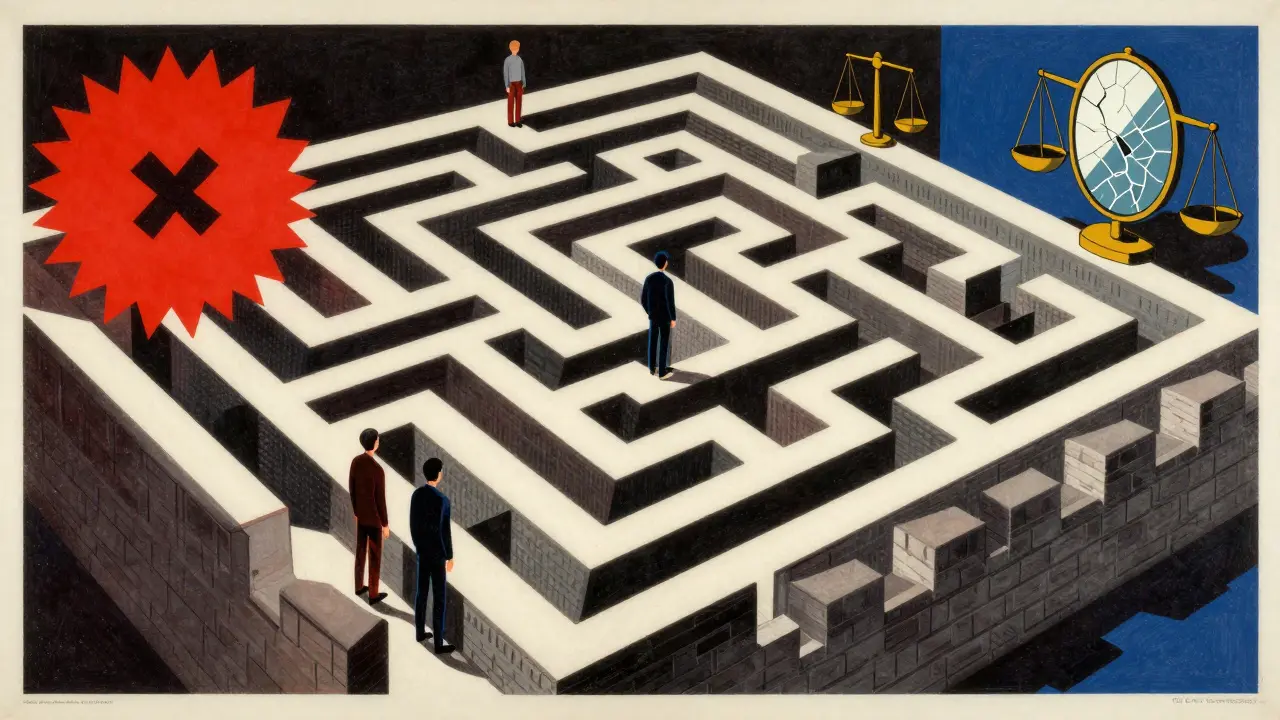 Abstract maze representing different dimensions of AI safety testing