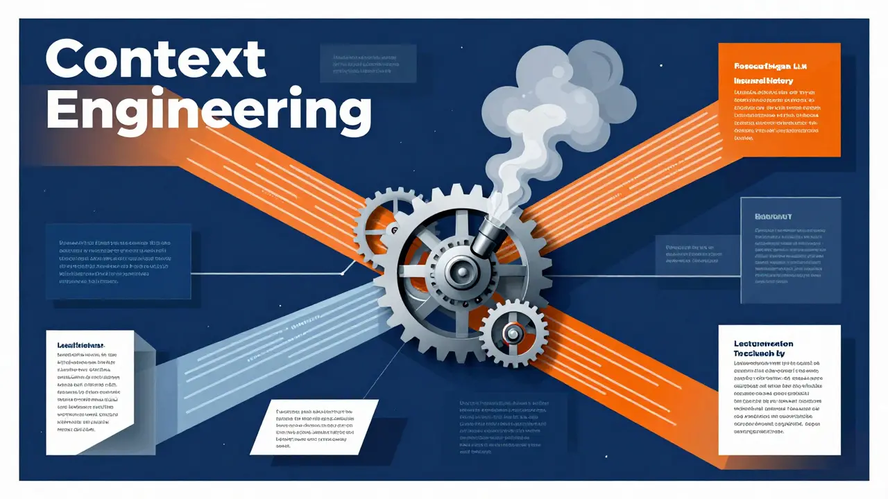 Graphic illustration of data feeding into precise mechanical gears for context