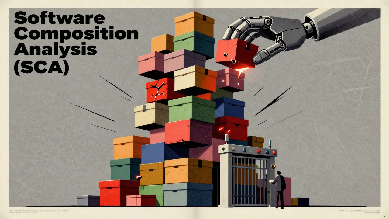 Teetering tower of library boxes being scanned for security risks