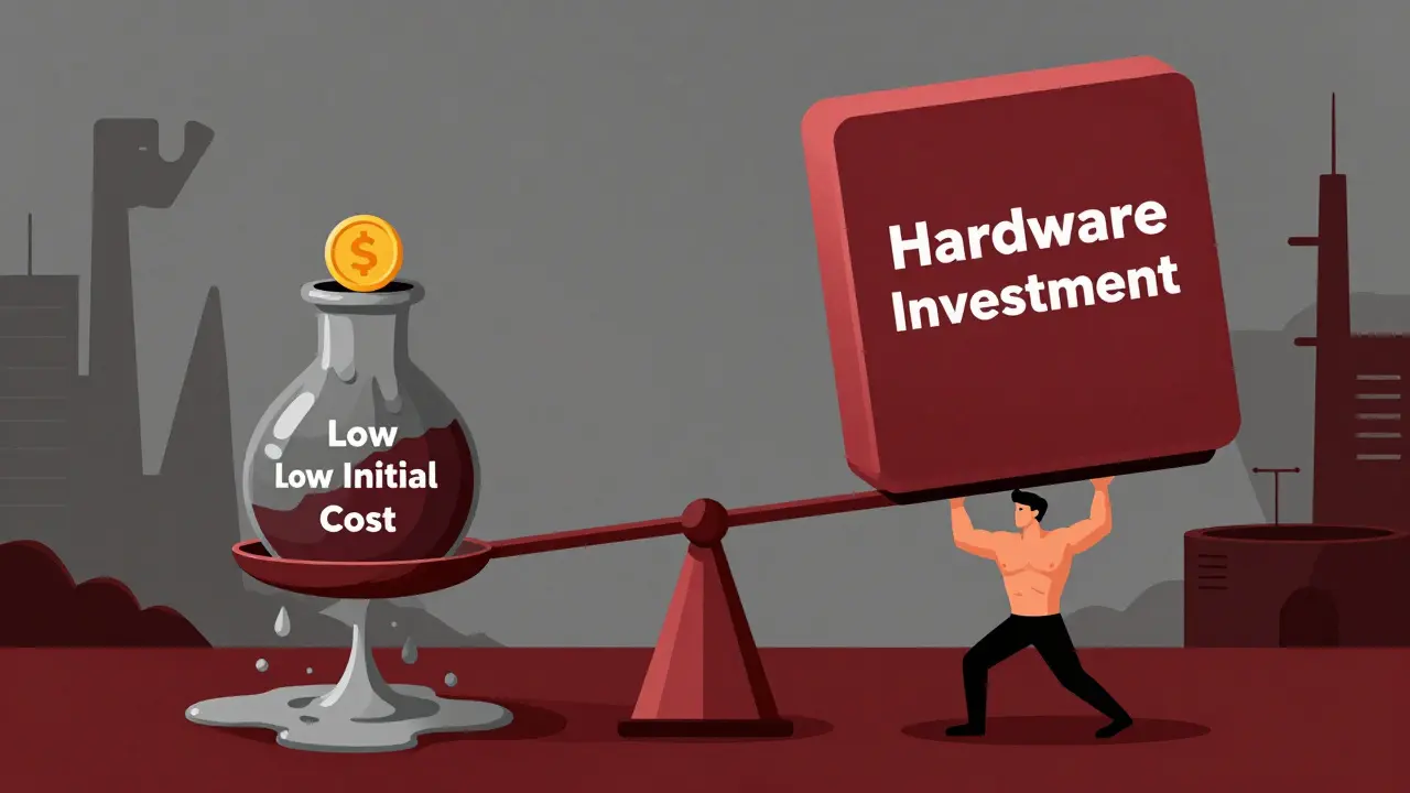 Scale balancing low API costs against high hardware investment
