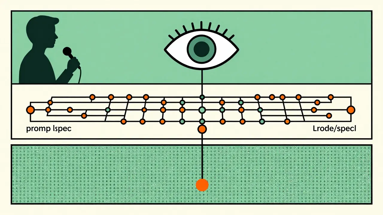 Diagrammatic poster showing three layers of AI code monitoring and oversight