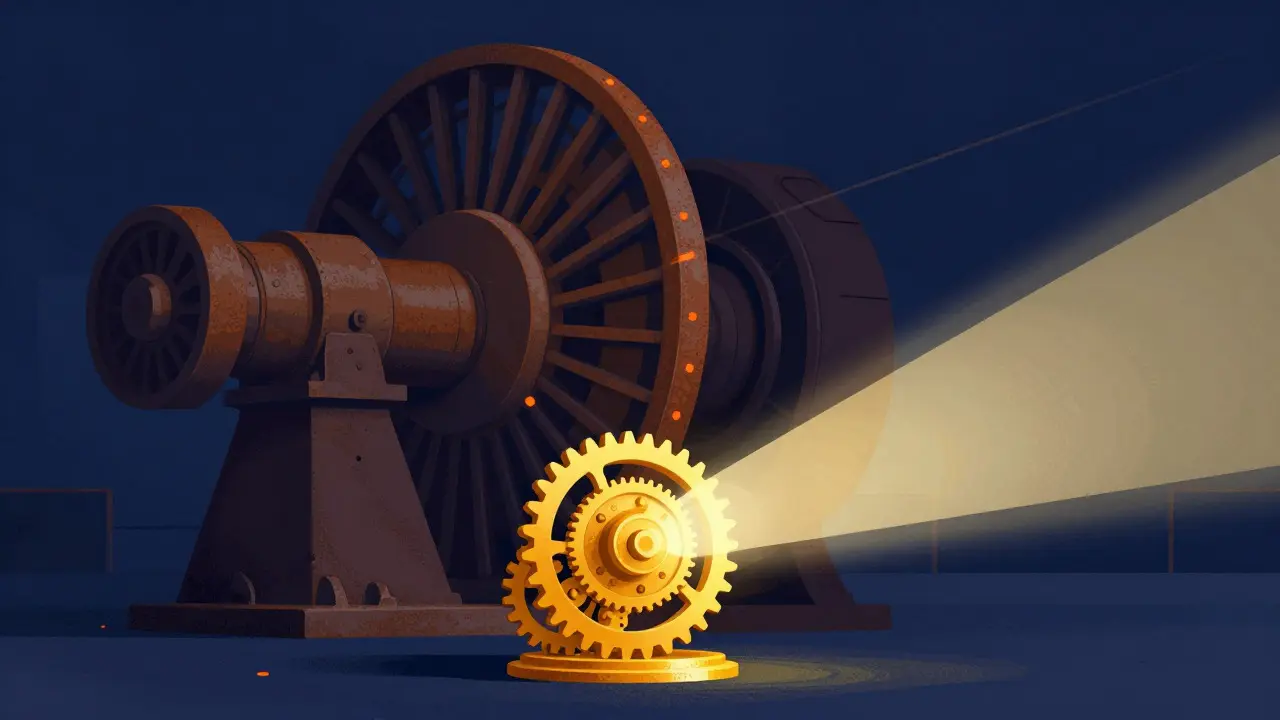 Small efficient golden gear vs large industrial turbine
