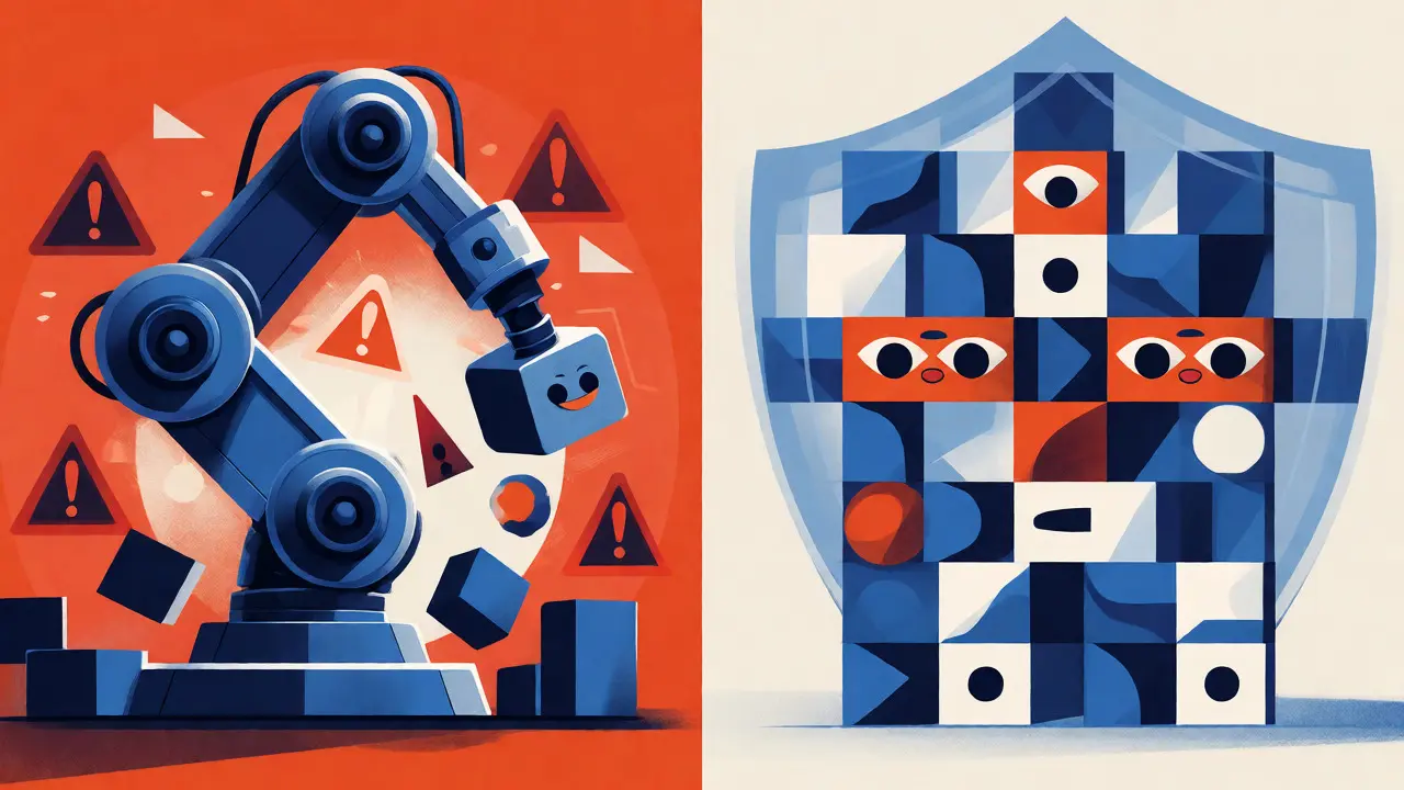 Contrast between rigid AI output and structured accessible patterns